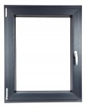 ALUCON OKNO PCV 800 x 1000 mm / 80x100 cm Dwustronny Antracyt Lewe