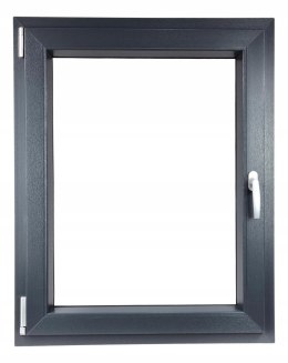 ALUCON OKNO PCV 800 x 1000 mm / 80x100 cm Dwustronny Antracyt Lewe