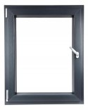 ALUCON OKNO PCV 800 x 1000 mm / 80x100 cm Dwustronny Antracyt Lewe