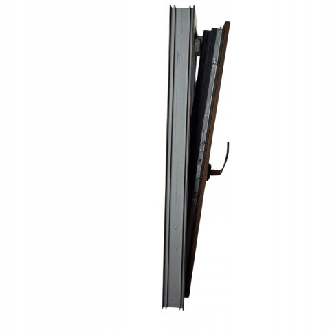 ALUCON OKNO PCV 800 x 1000 mm / 80x100 cm Dwustronny Orzech Lewe