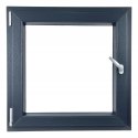 ALUCON OKNO PCV 900 x 900 mm / 90x90 cm Dwustronny Antracyt Lewe