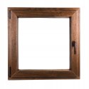 ALUCON OKNO PCV 900 x 900 mm / 90x90 cm Dwustronny Orzech Lewe