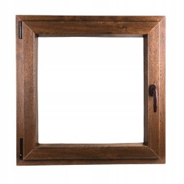 ALUCON OKNO PCV 900 x 900 mm / 90x90 cm Dwustronny Orzech Lewe