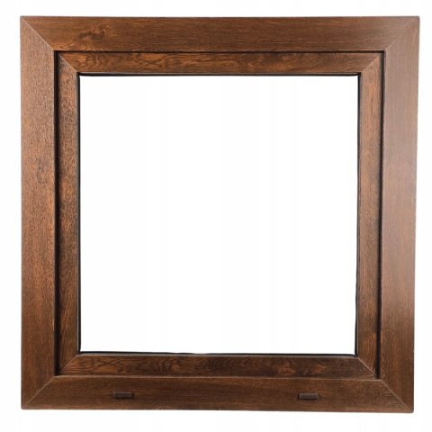 ALUCON OKNO PCV 900 x 900 mm / 90x90 cm Dwustronny Orzech Lewe