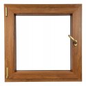 ALUCON OKNO PCV 1100 x 1100 mm / 110x110 cm Dwustronny Złoty Dąb Lewe