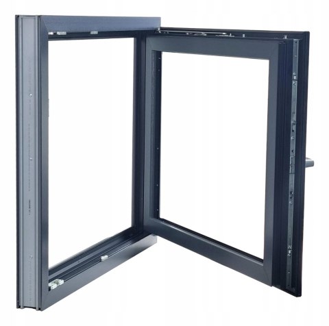 ALUCON OKNO PCV 1100 x 900 mm / 110x90 cm Dwustronny Antracyt Prawe