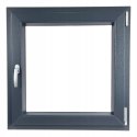 ALUCON OKNO PCV 1200 x 1200 mm / 120x120 cm Dwustronny Antracyt Prawe