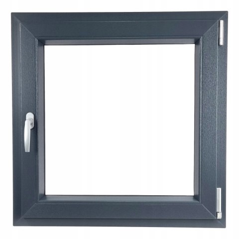ALUCON OKNO PCV 1200 x 1200 mm / 120x120 cm Dwustronny Antracyt Prawe
