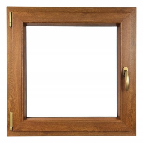 ALUCON OKNO PCV 1200 x 1200 mm / 120x120 cm Dwustronny Złoty Dąb Lewe