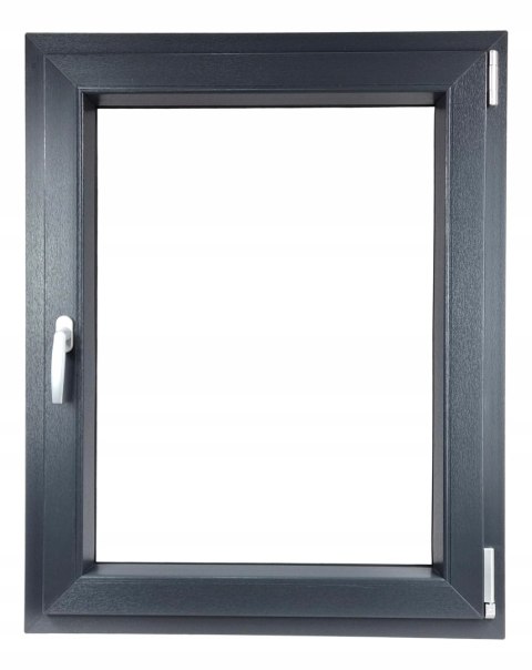 ALUCON OKNO PCV 400 x 1400 mm / 40x140 cm Dwustronny Antracyt Prawe