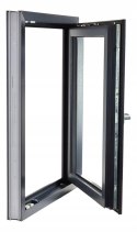 ALUCON OKNO PCV 400 x 1400 mm / 40x140 cm Dwustronny Antracyt Prawe
