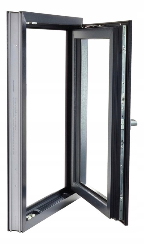 ALUCON OKNO PCV 400 x 1400 mm / 40x140 cm Dwustronny Antracyt Prawe