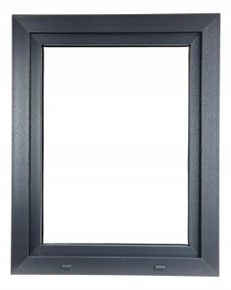 ALUCON OKNO PCV 800 x 1000 mm / 80x100 cm Dwustronny Antracyt Prawe
