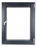 ALUCON OKNO PCV 800 x 1000 mm / 80x100 cm Dwustronny Antracyt Prawe