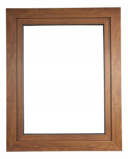 ALUCON OKNO PCV 800 x 1000 mm / 80x100 cm Dwustronny Złoty Dąb Lewe