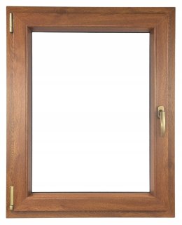 ALUCON OKNO PCV 900 x 1300 mm / 90x130 cm Dwustronny Złoty Dąb Lewe