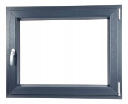 ALUCON OKNO PCV 900 x 500 mm / 90x50 cm Dwustronny Antracyt Prawe
