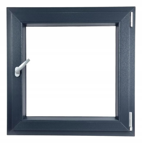 ALUCON OKNO PCV 900 x 900 mm / 90x90 cm Dwustronny Antracyt Prawe