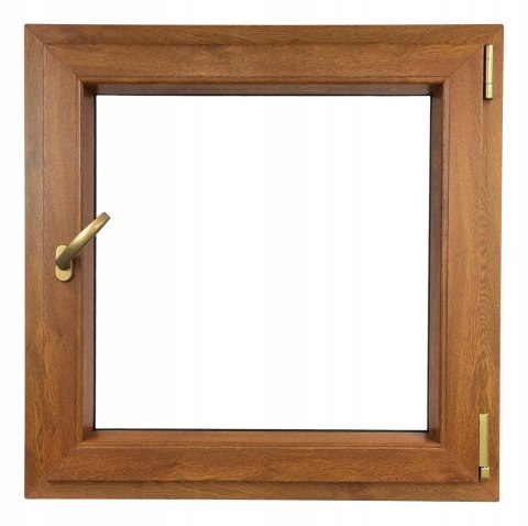 ALUCON OKNO PCV 1100 x 1100 mm / 110x110 cm Dwustronny Złoty Dąb Prawe