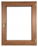 ALUCON OKNO PCV 800 x 1000 mm / 80x100 cm Dwustronny Złoty Dąb Prawe