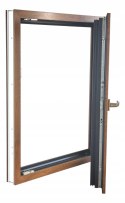 ALUCON OKNO PCV 800 x 1000 mm / 80x100 cm Dwustronny Złoty Dąb Prawe