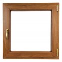 ALUCON OKNO PCV 900 x 900 mm / 90x90 cm Dwustronny Złoty Dąb Prawe
