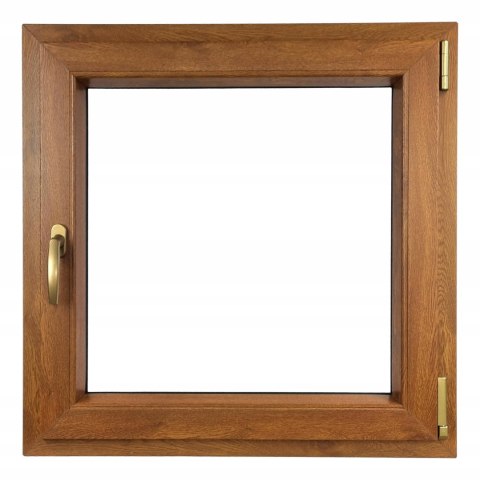 ALUCON OKNO PCV 900 x 900 mm / 90x90 cm Dwustronny Złoty Dąb Prawe