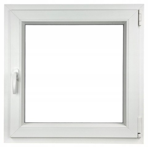 ALUCON OKNO PCV 1000 x 1000 mm / 100x100 cm Zewnętrzny Ciemny Dąb Prawe