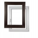 ALUCON OKNO PCV 800 x 1000 mm / 80x100 cm Zewnętrzny Ciemny Dąb Prawe