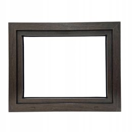 ALUCON OKNO PCV 900 x 500 mm / 90x50 cm Zewnętrzny Ciemny Dąb Lewe