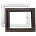 ALUCON OKNO PCV 900 x 700 mm / 90x70 cm Zewnętrzny Ciemny Dąb Lewe