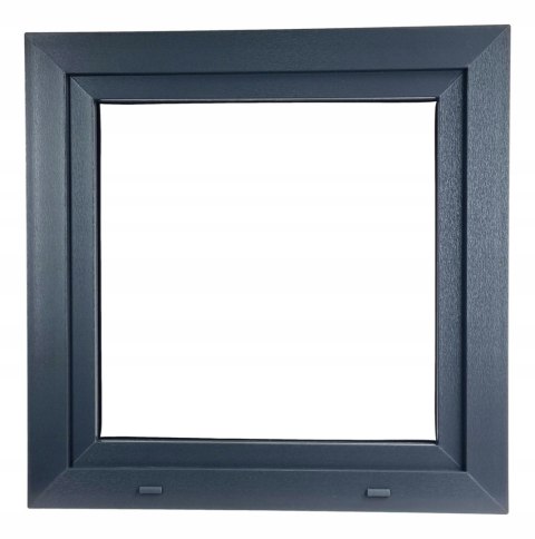 ALUCON OKNO PCV 1200 x 1200 mm / 120x120 cm Zewnętrzny Antracyt Prawe