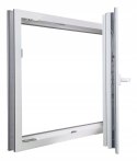 ALUCON OKNO PCV 1200 x 900 mm / 120x90 cm Zewnętrzny Antracyt Prawe