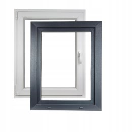 ALUCON OKNO PCV 800 x 1000 mm / 80x100 cm Zewnętrzny Antracyt Lewe
