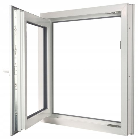 ALUCON OKNO PCV 800 x 1000 mm / 80x100 cm Zewnętrzny Antracyt Lewe