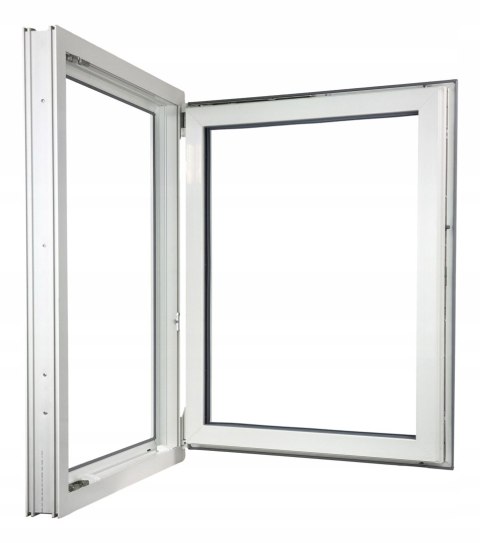 ALUCON OKNO PCV 800 x 1000 mm / 80x100 cm Zewnętrzny Antracyt Prawe