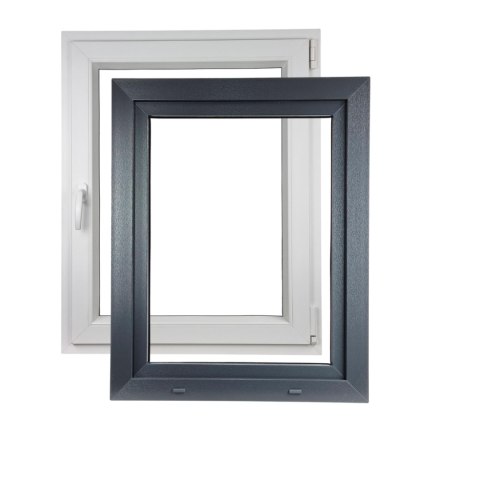 ALUCON OKNO PCV 900 x 1400 mm / 90x140 cm Zewnętrzny Antracyt Prawe
