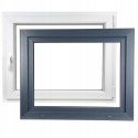 ALUCON OKNO PCV 900 x 800 mm / 90x80 cm Zewnętrzny Antracyt Prawe
