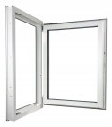 ALUCON OKNO PCV 1000 x 1100 mm / 100x110 cm Zewnętrzny Orzech Prawe
