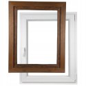 ALUCON OKNO PCV 1000 x 1400 mm / 100x140 cm Zewnętrzny Orzech Prawe