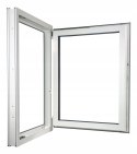 ALUCON OKNO PCV 400 x 1000 mm / 40x100 cm Zewnętrzny Orzech Prawe