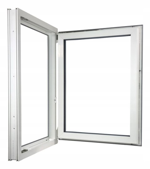 ALUCON OKNO PCV 400 x 1000 mm / 40x100 cm Zewnętrzny Orzech Prawe