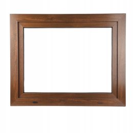 ALUCON OKNO PCV 900 x 800 mm / 90x80 cm Zewnętrzny Orzech Lewe