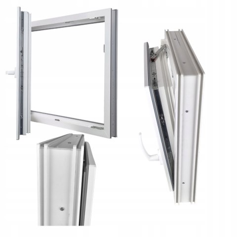 ALUCON OKNO PCV 800 x 1000 mm / 80x100 cm Zewnętrzny Złoty Dąb Lewe