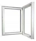 ALUCON OKNO PCV 800 x 1300 mm / 80x130 cm Zewnętrzny Złoty Dąb Lewe