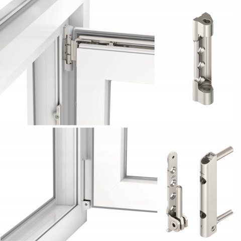 ALUCON OKNO PCV 800 x 1400 mm / 80x140 cm Zewnętrzny Złoty Dąb Lewe