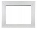 ALUCON OKNO PCV 90x50 / 900x500 mm Białe Lewe 2 Szyby 76mm