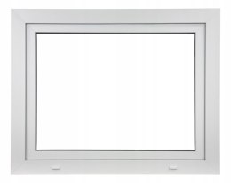 ALUCON OKNO PCV 90x50 / 900x500 mm Białe Lewe 2 Szyby 76mm