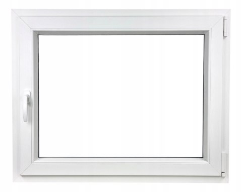 ALUCON OKNO PCV 90x50 / 900x500 mm Białe Prawe 2 Szyby 76mm