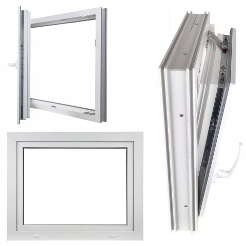 OKNO PCV 1000 x 800 RU/L BIAŁE TRZY SZYBY